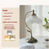 French retro glass bedside table lamp