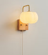 Creative cotton shape solid wood wall lamp