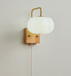 Creative cotton shape solid wood wall lamp