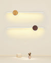 Minimalist solid wood strip LED wall light