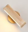 Solid wood LED wall light