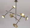 Creative golden trumpet chandelier