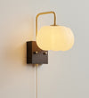 Creative cotton shape solid wood wall lamp