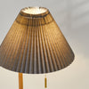 Retro pleated solid wood table lamp