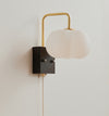 Creative cotton shape solid wood wall lamp