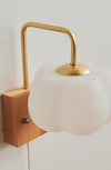 Creative cotton shape solid wood wall lamp