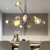 Creative golden trumpet chandelier