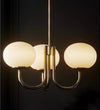 Cream Bauhaus Glass Chandelier