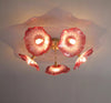 Retro creative lotus leaf ceiling lamp