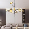 Creative golden trumpet chandelier