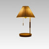 Retro pleated solid wood table lamp