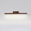 Solid wood long mirror front wall lamp