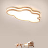 LED children's room solid wood ceiling lamp