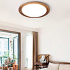 Ultra-thin walnut bedroom ceiling lamp