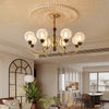 American retro solid wood living room chandelier