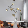 Creative golden trumpet chandelier