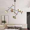 Creative golden trumpet chandelier