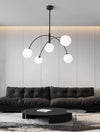 Geometric line molecular magic beans chandelier