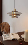 Medieval style vintage chandelier solid wood flying saucer