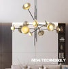 Creative golden trumpet chandelier