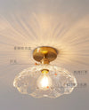 Copper glass corridor ceiling lamp