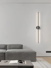 Creative geometric long strip mirror front wall lamp