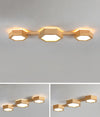 Creative solid wood LED ceiling lamp