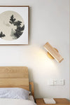 Solid wood LED wall light