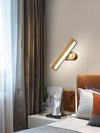 Nordic bedroom bedside rotating wall lamp