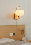 Creative cotton shape solid wood wall lamp