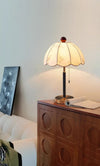 French retro solid wood table lamp