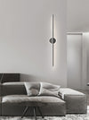 Creative geometric long strip mirror front wall lamp