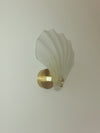 Brass Glass crystalShell Wall Light