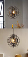 Japanese style rotating ring chandelier