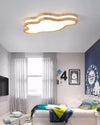 LED children's room solid wood ceiling lamp