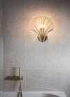 Brass Glass crystalShell Wall Light