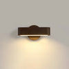 Solid wood LED wall light