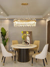 French light luxury LED living room crystal chandelier