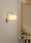 Creative cotton shape solid wood wall lamp