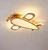 Solid wood aircraft ceiling lamp