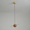 Walnut all copper bedside chandelier