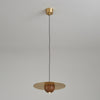 Walnut all copper bedside chandelier