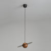 Walnut all copper bedside chandelier