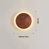 Walnut Round Bedroom Bedside Wall Lamp