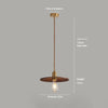 Black walnut single head chandelier