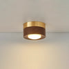 Retro solid wood corridor LED ceiling light