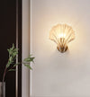 Brass Glass crystalShell Wall Light