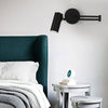 Nordic long pole foldable rotating wall lamp