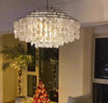 French style living room shell chandelier