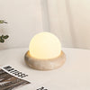 Cream Yellow Travertine Bedside Table Lamp